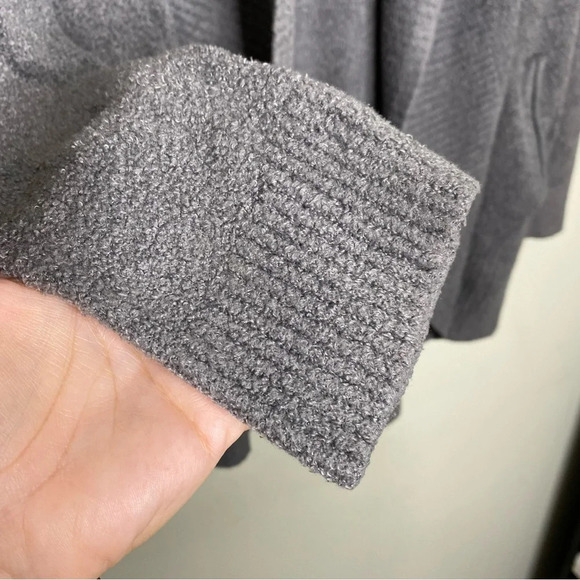 Barefoot Dreams Gray CozyChic Lite Knit Circle Cardi Cardigan Sweater Medium - Picture 7 of 12